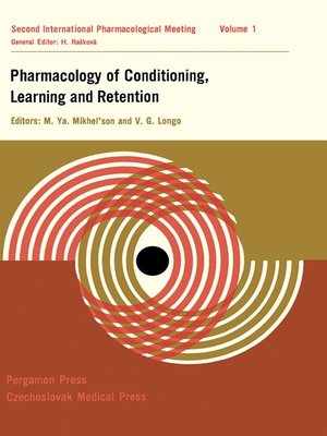 cover image of Pharmacology of Conditioning, Learning and Retention
